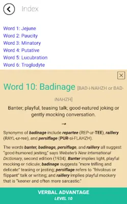 Verbal Advantage - Level 10 android App screenshot 0